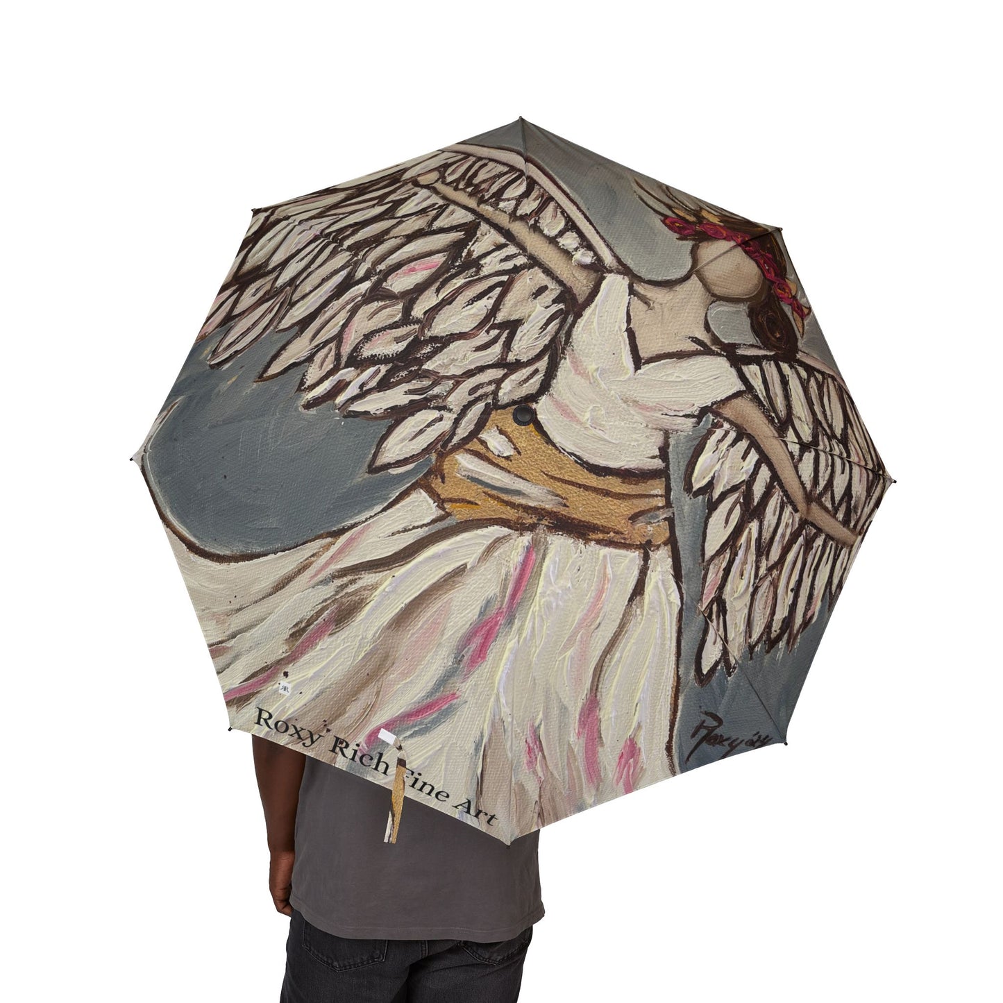 Umbrella Angel Rising Painting by Roxy Rich