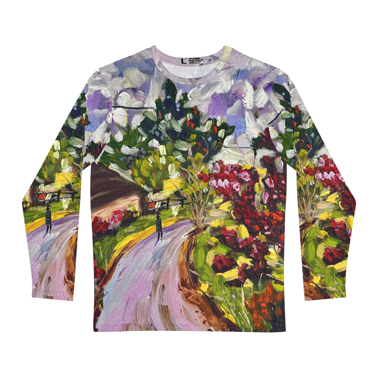 Men's Long Sleeve Shirt - Unique Classic Tee-Dreamy Walk in Churchill Cotswolds