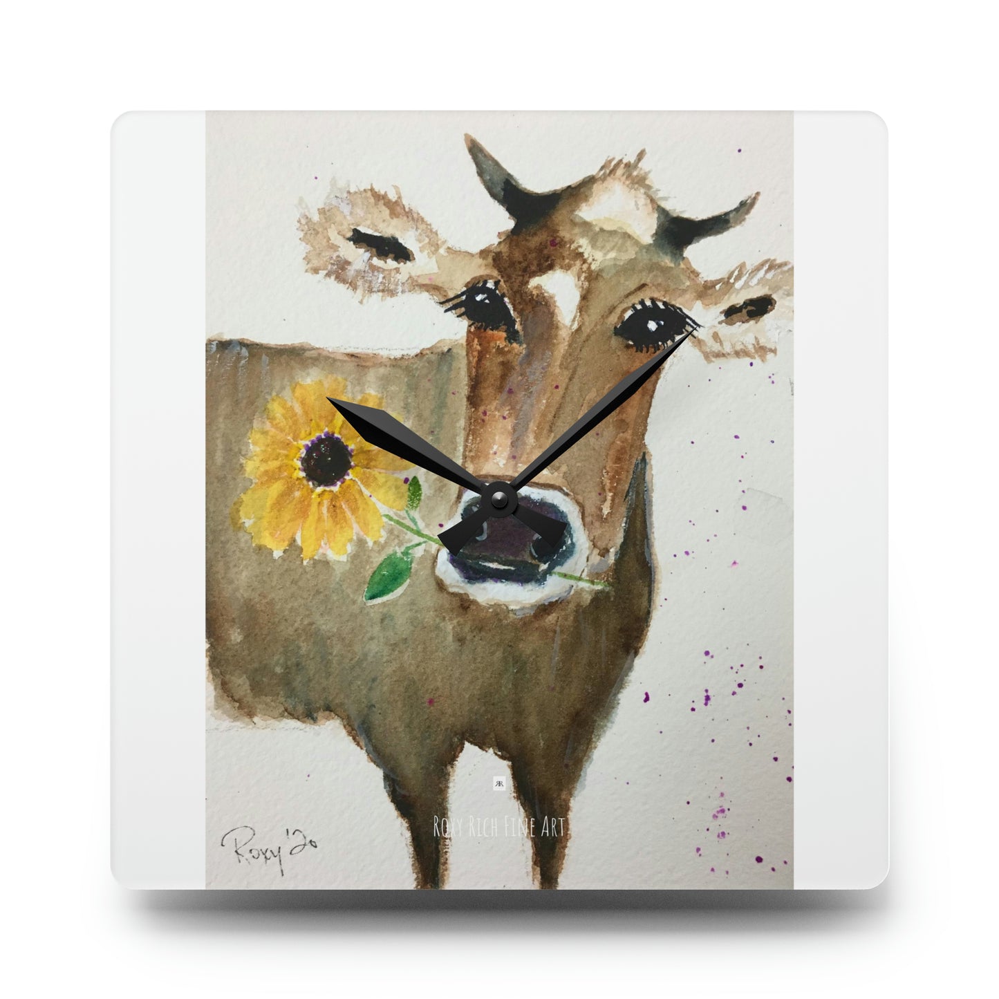 Bonnie Cow Acrylic Wall Clock