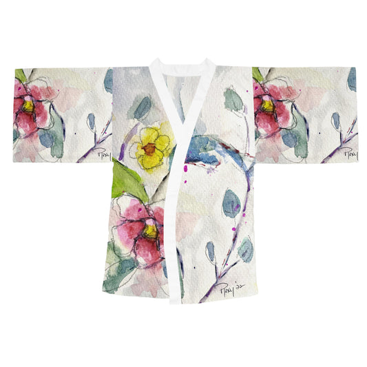 Kimono Robe -Abstract Hummingbird