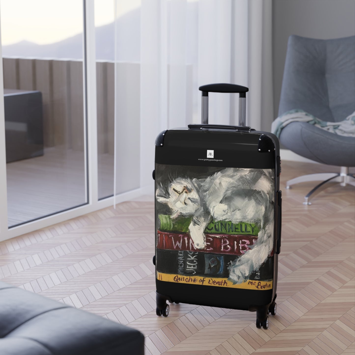 "Bibliocat" Carry on Suitcase (Three Sizes)
