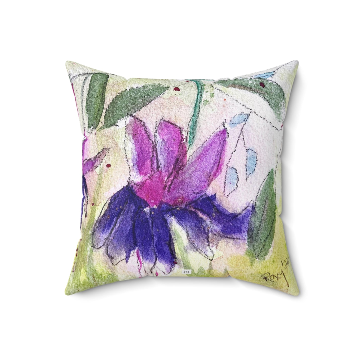 Fuchsias Indoor Spun Polyester Square Pillow