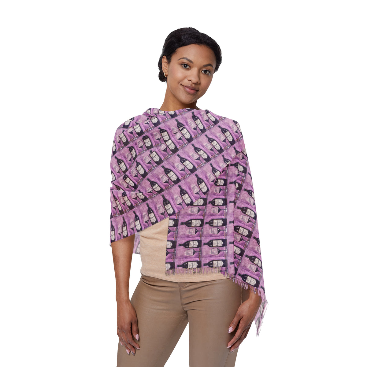Colorful Scarf — Artistic Lightweight Neck Wrap- Lavande-Temecula Lavender Co. Souvenir/Gift