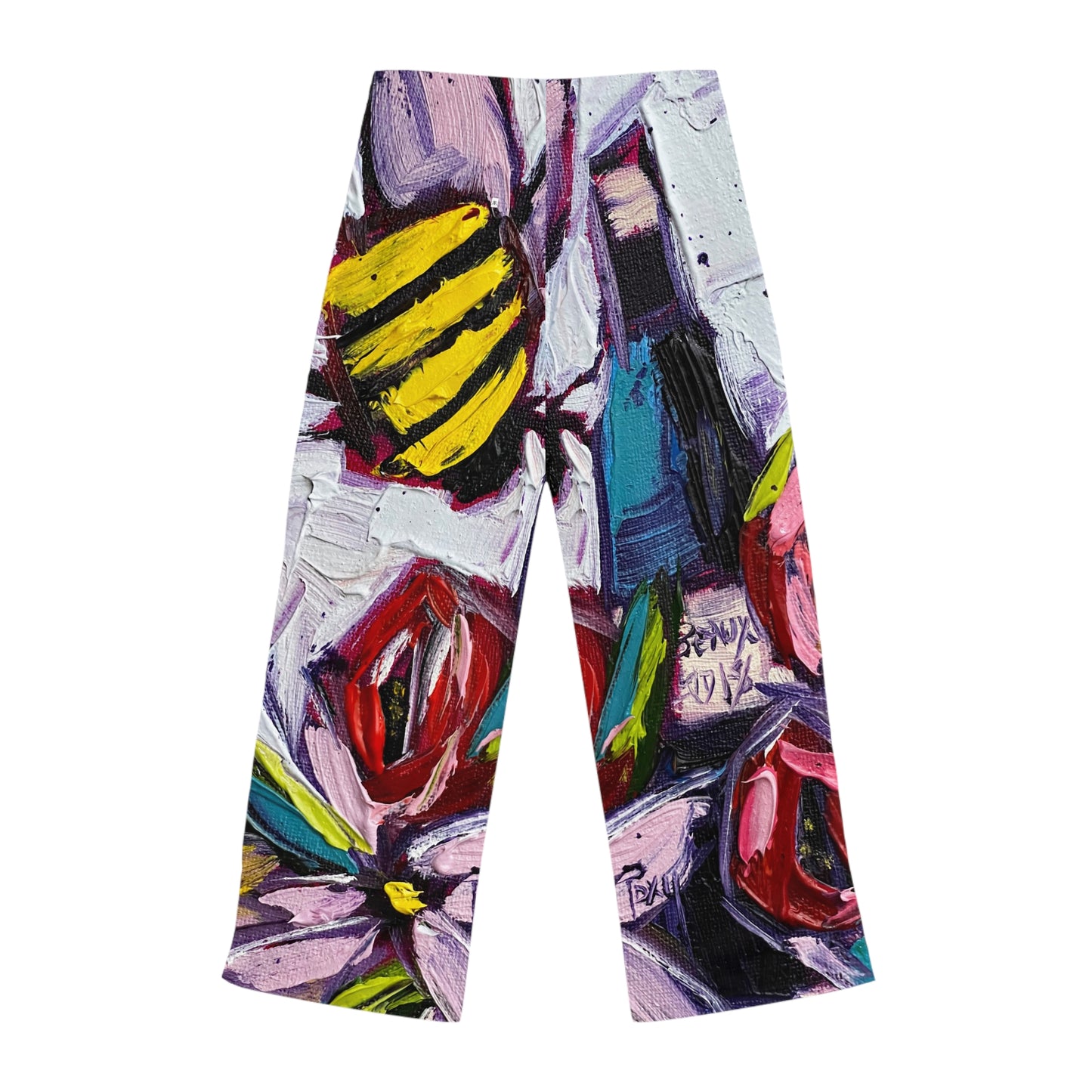 Bee Happy-Bee Wine and Roses -Print-Women's Pajama Pants