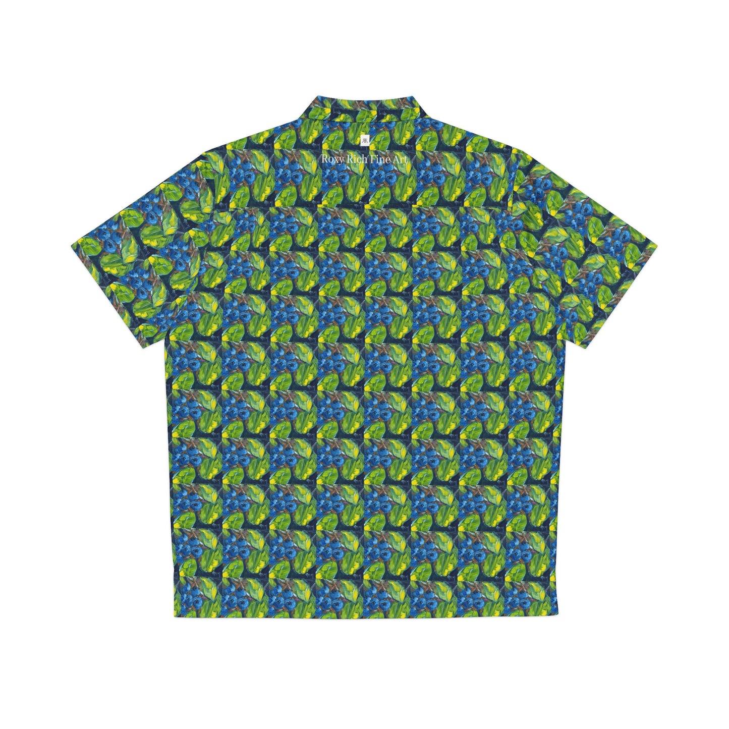 Blueberry Art -Men's Hawaiian Shirt — Elegant Understated Men’s Beach Shirt