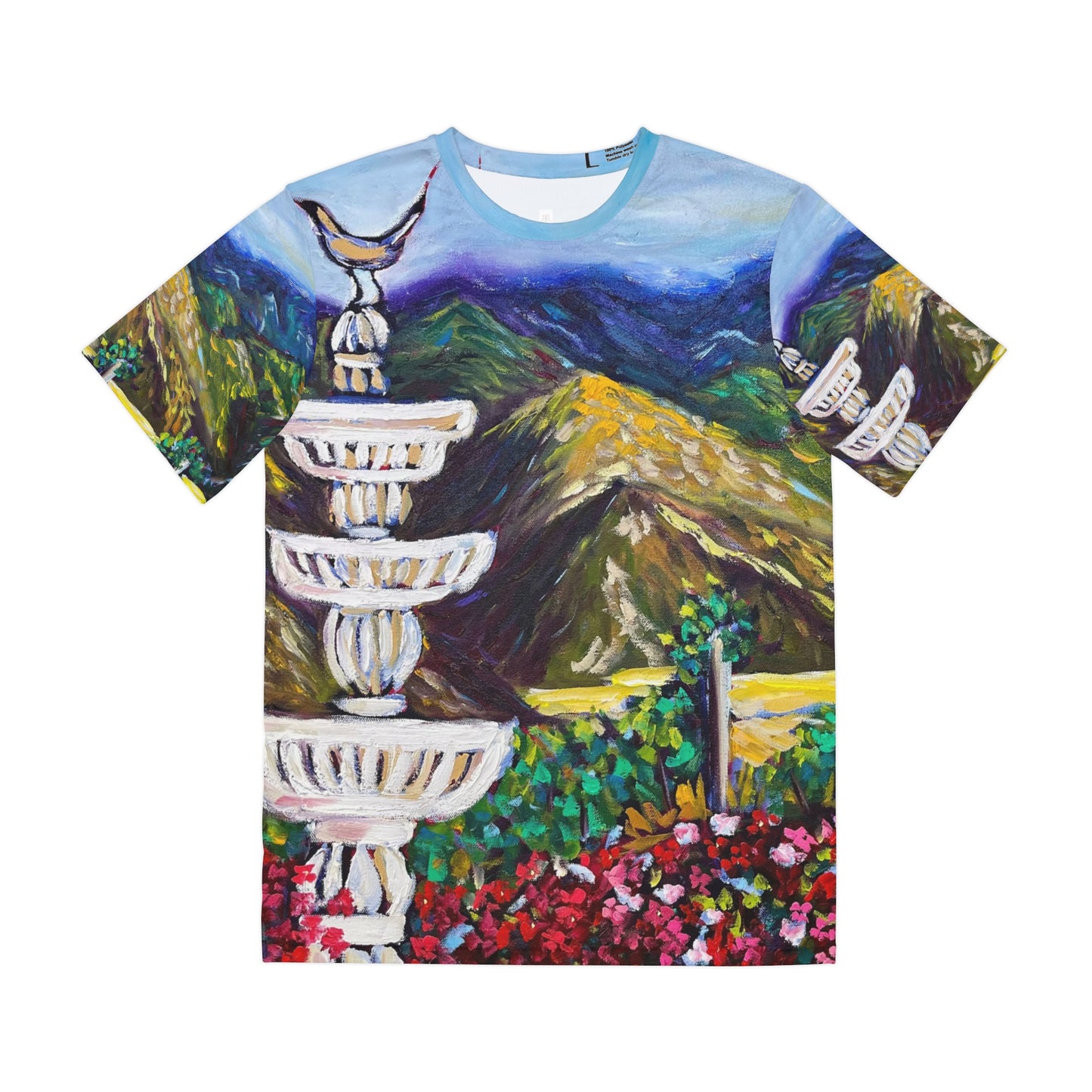 Men's Poly Tee - Fountain Vista- Gershon Bachus Vintners