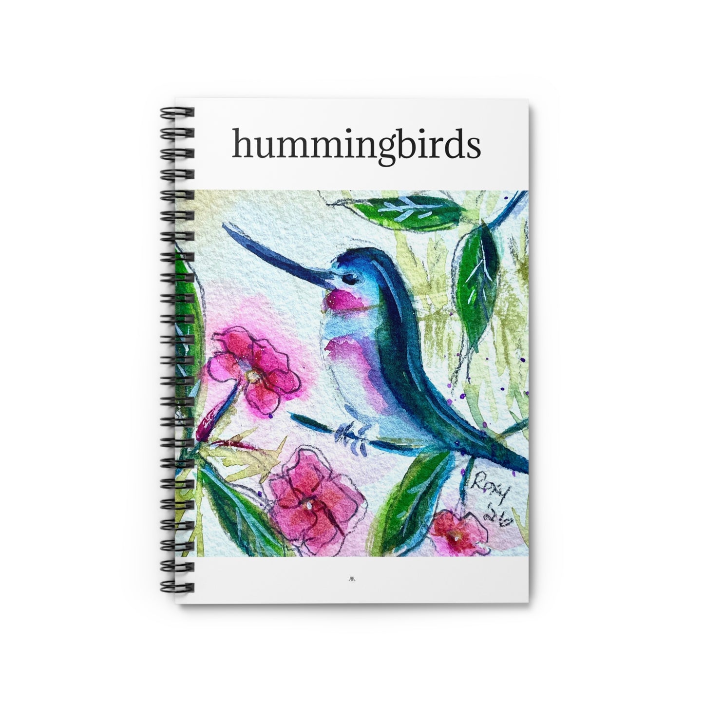 Hummingbird Lover Spiral Notebook — Pretty Ruled Journal