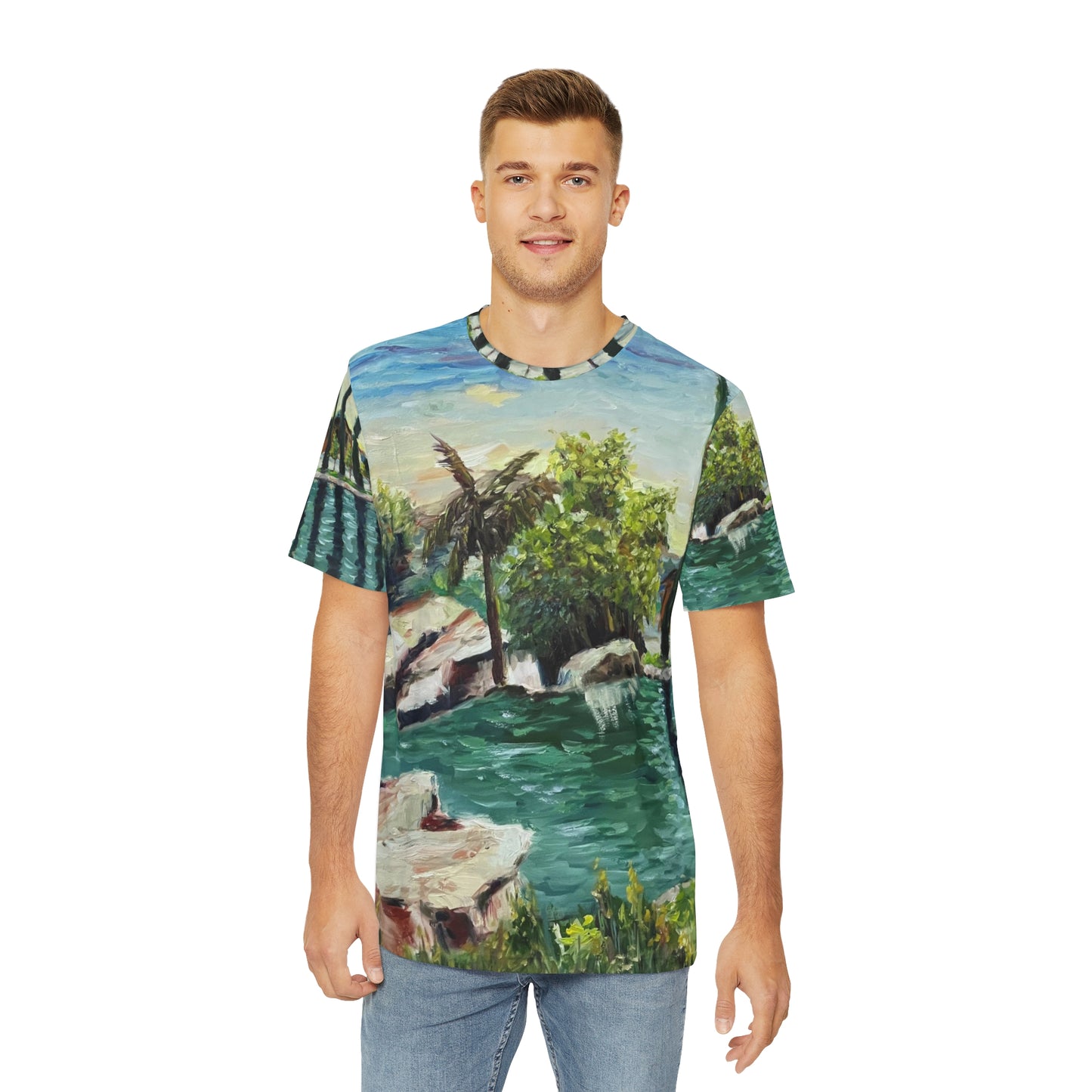 Men's Poly Tee - The Pond at Gershon Bachus Vintners