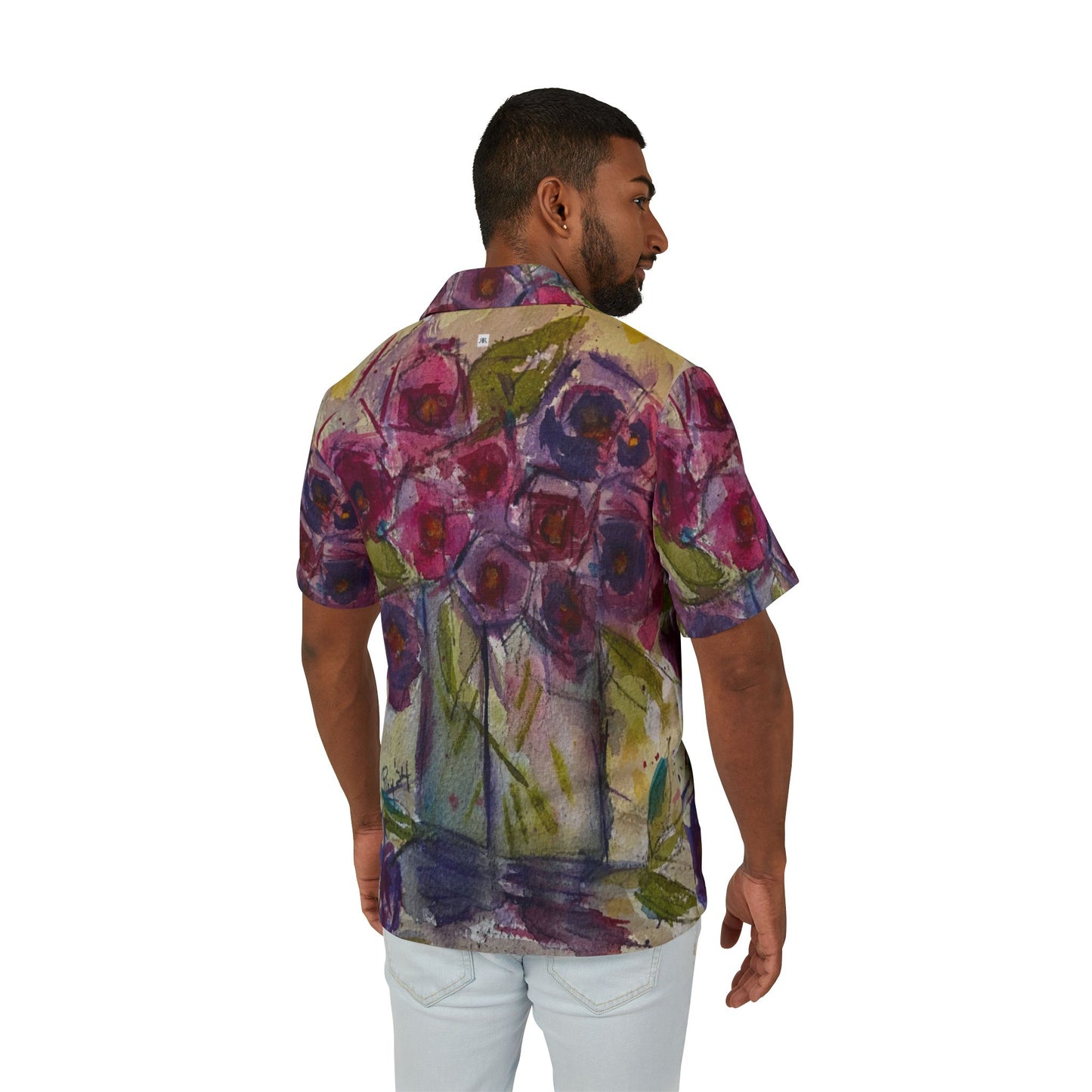 Men's Hawaiian Camp Shirt -Spring Roses