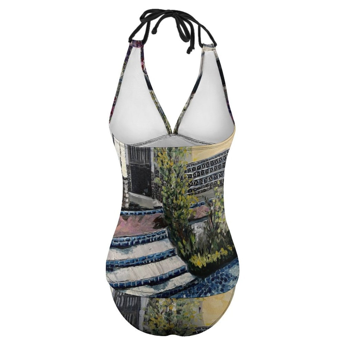 Grand Mosque Moorish Architecture Slimfit Tankini Split Swimsuit
