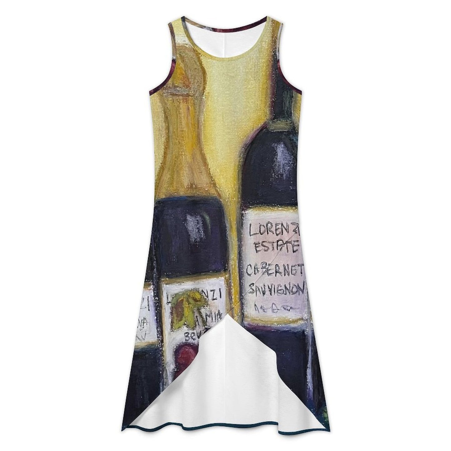 Lorenzi Estate Cabernet Asymmetrical Dress Sleeveless High-Low Hem Dress