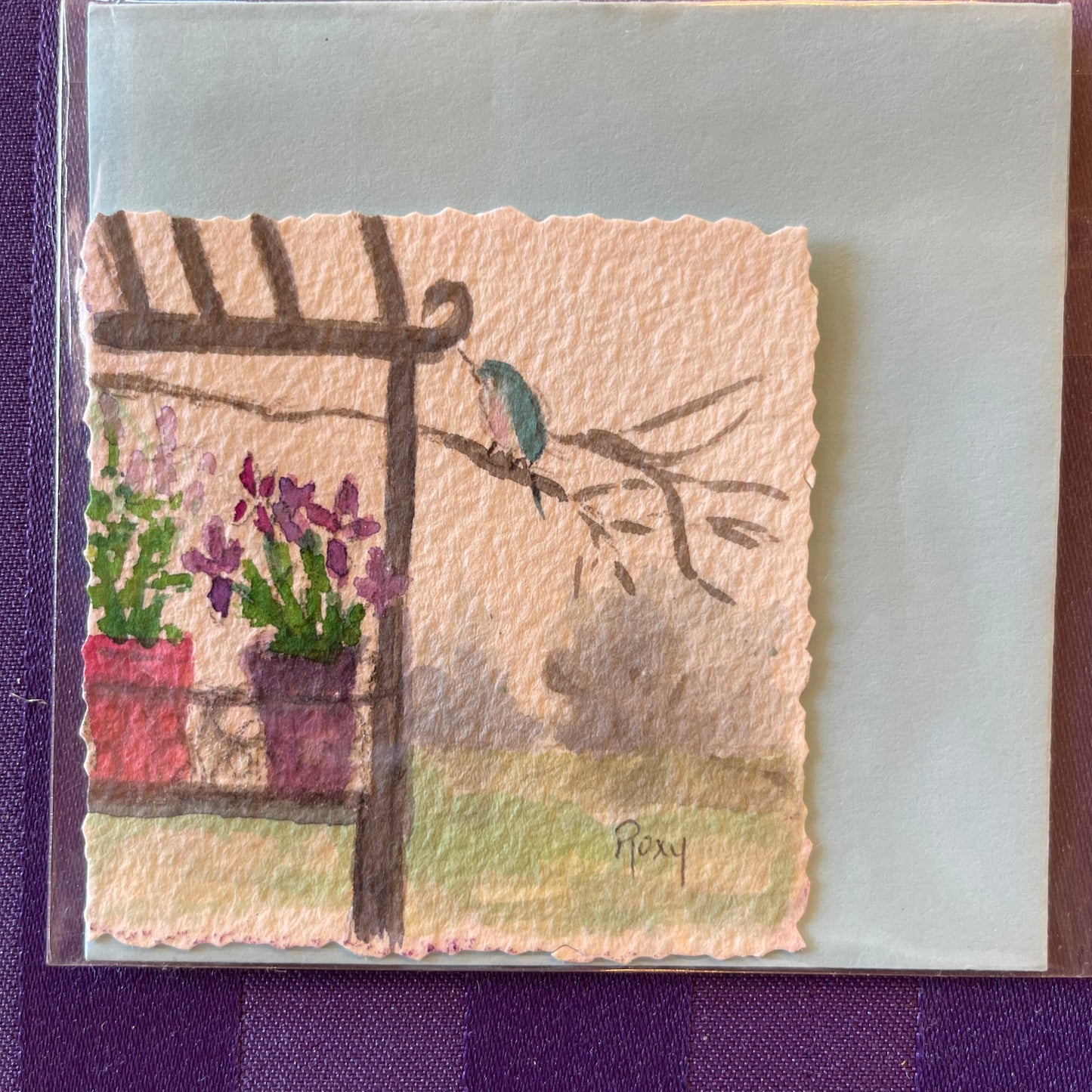 Miniature Hummingbird (teeny)  -Original Watercolor Painting