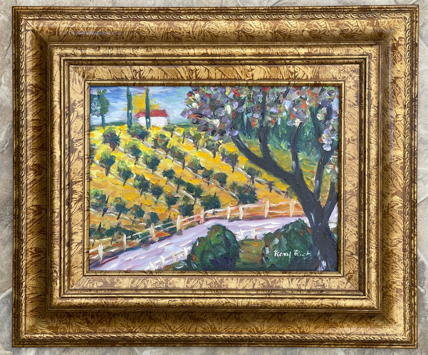 Rancho California Road-Original Oil Landscape Painting 9 x 12 Framed