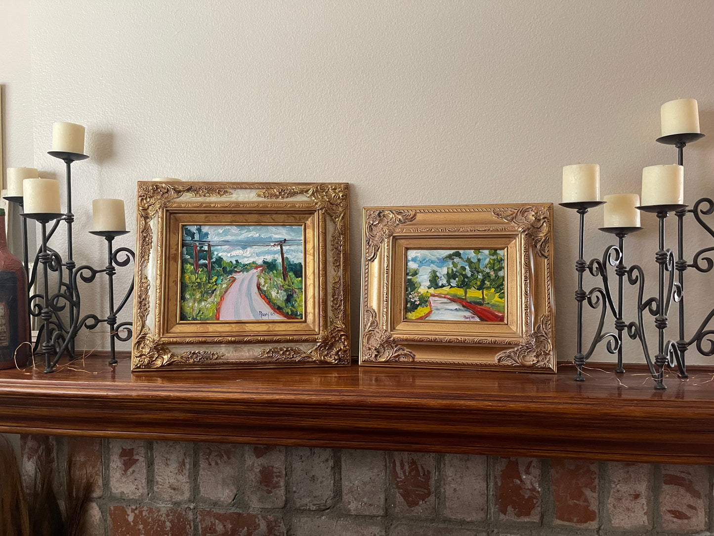 Rustic Road-Cotswolds-Original Oil Painting 6x8 Framed