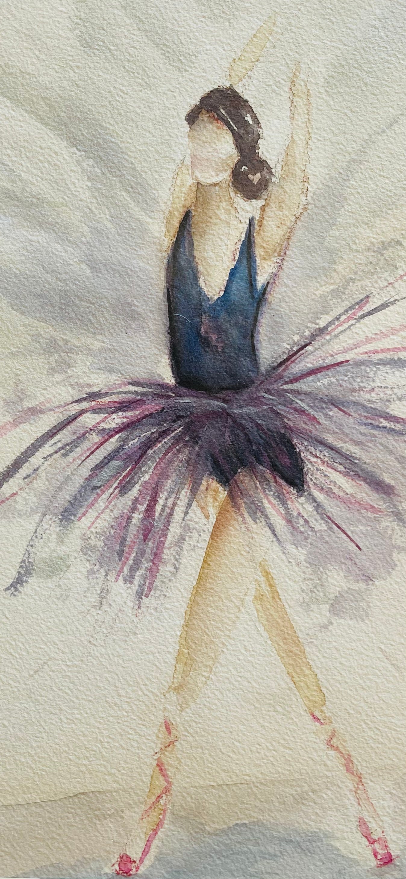Original  Watercolor Painting -Shine”-Ballet Dancer