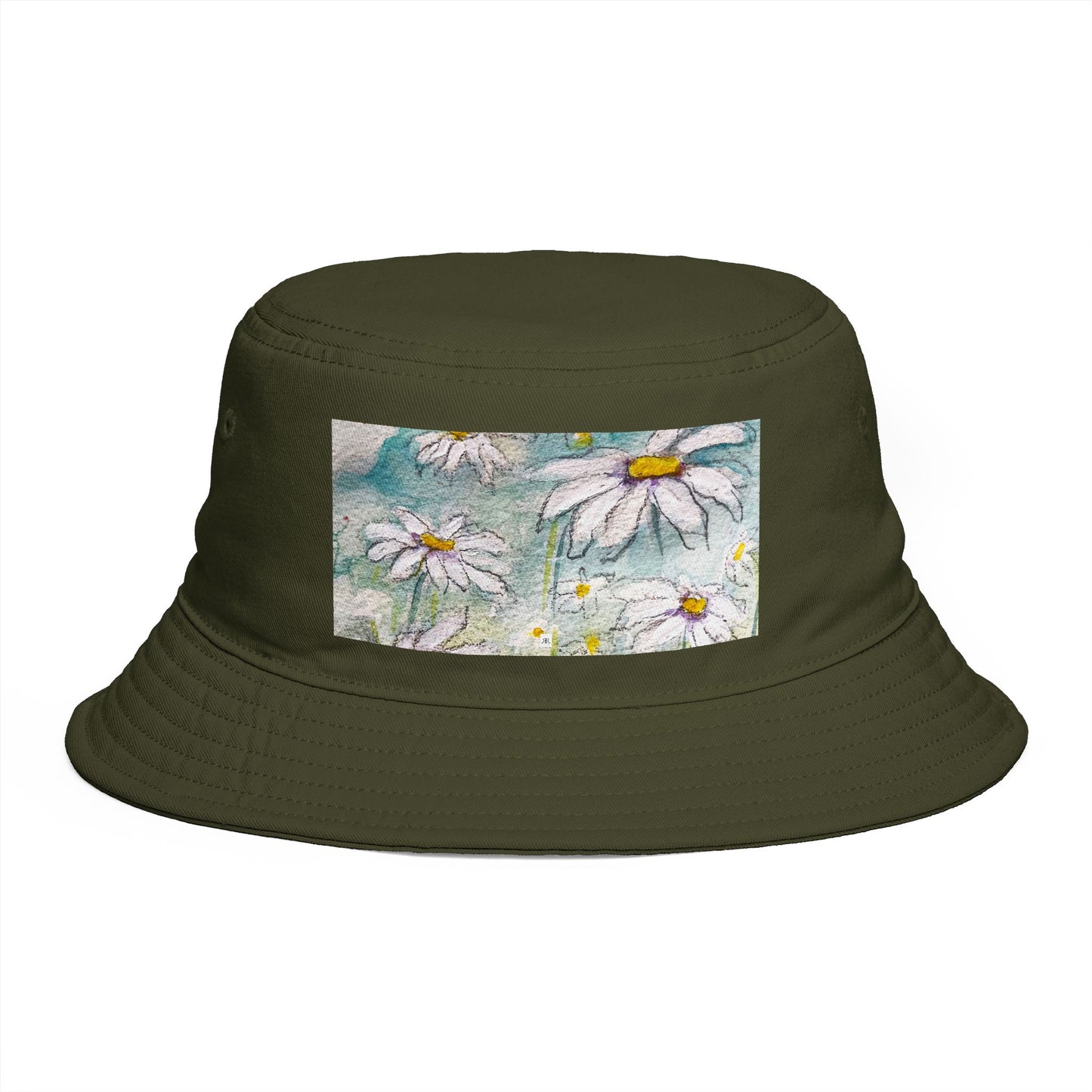 Roxy Rich Fine Art -Light and Airy Daisies- Bucket Hat — Stylish Durable Travel Hat