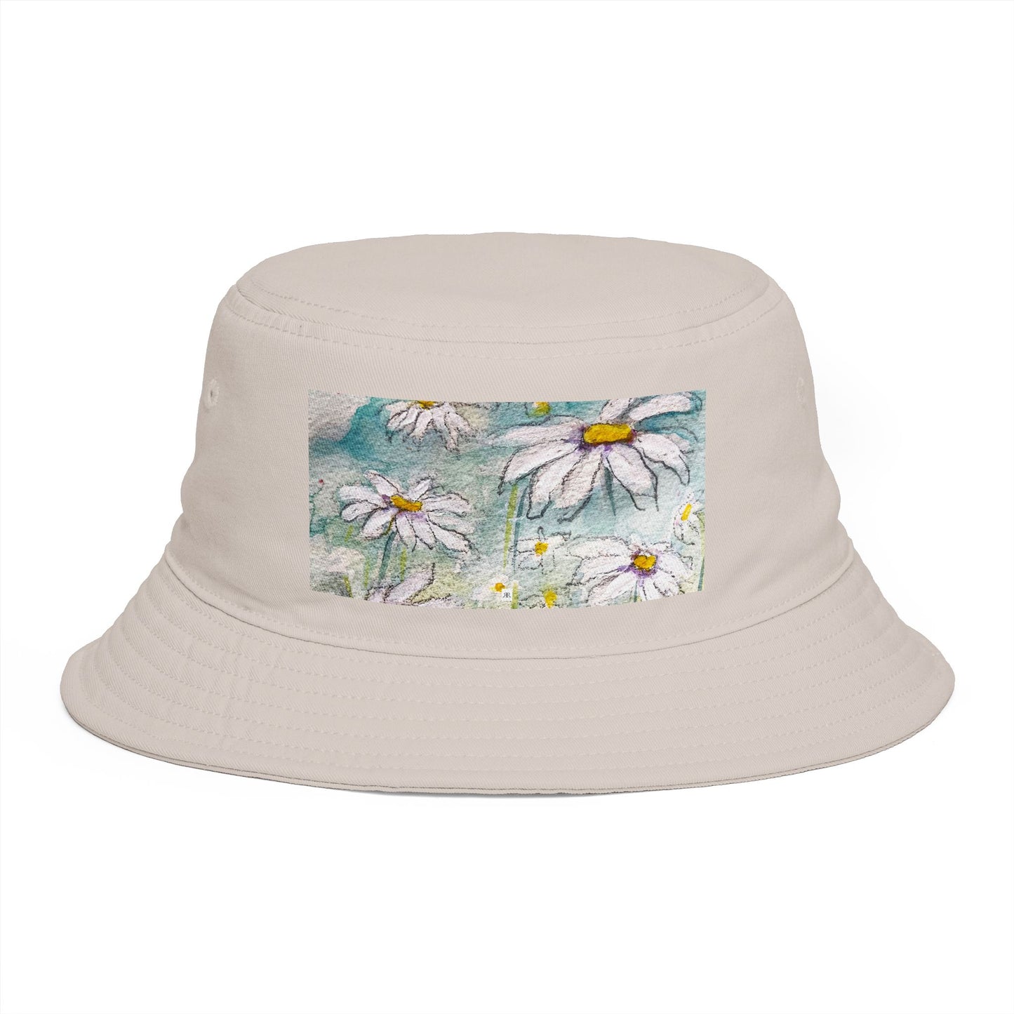 Roxy Rich Fine Art -Light and Airy Daisies- Bucket Hat — Stylish Durable Travel Hat