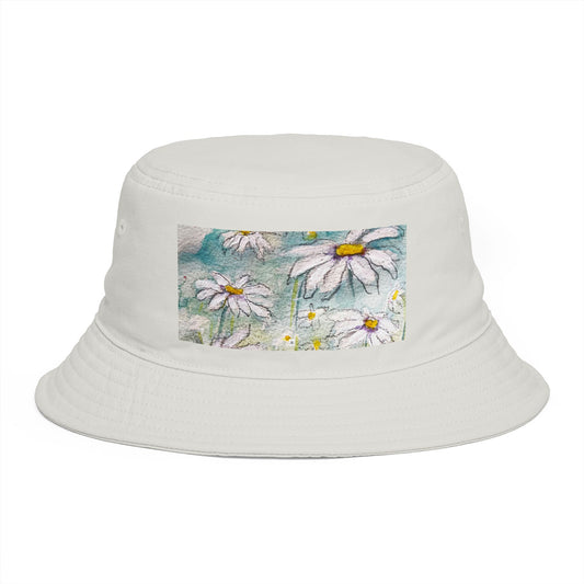 Roxy Rich Fine Art -Light and Airy Daisies- Bucket Hat — Stylish Durable Travel Hat