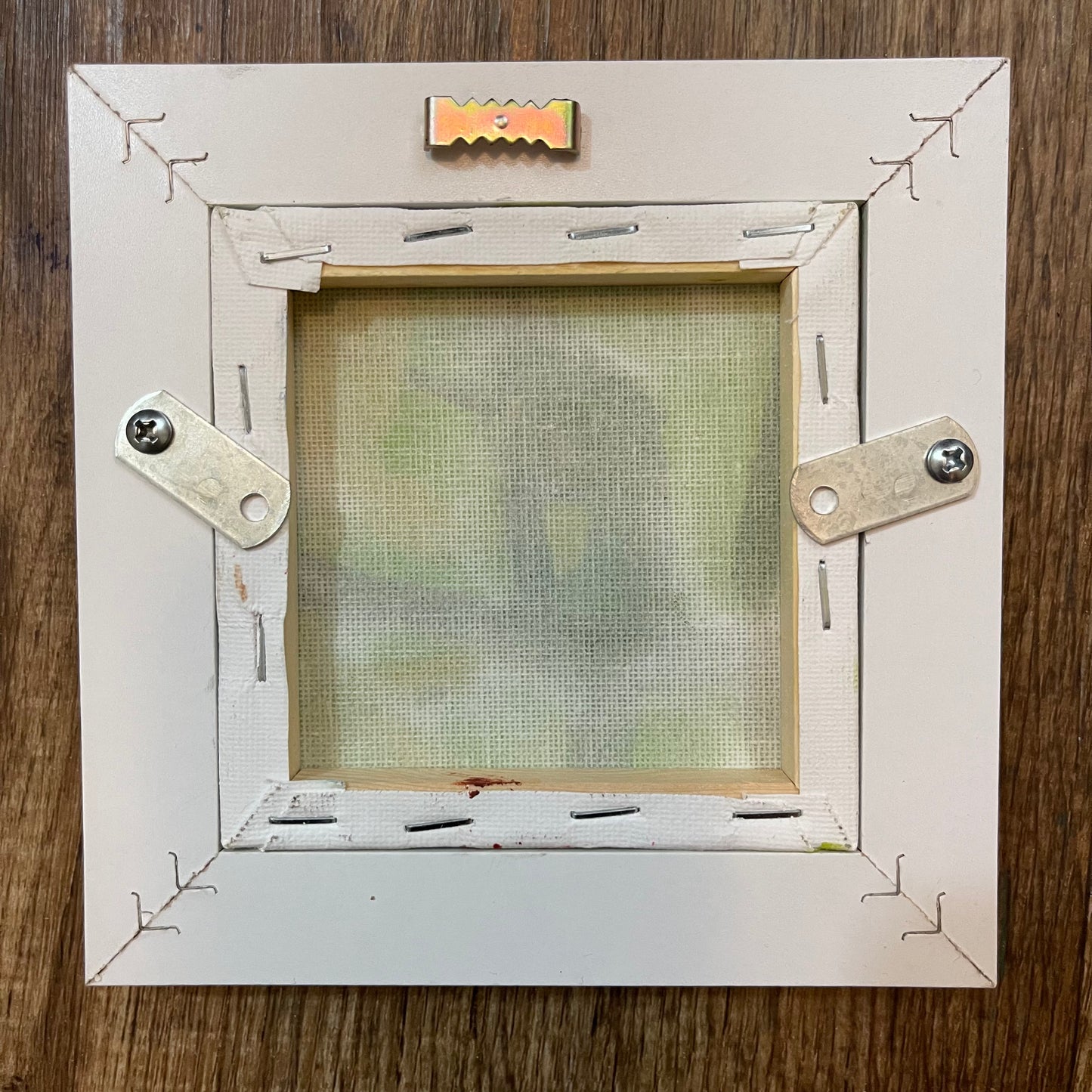 Sparkling Encounter  Hummingbird Original Oil Painting 4x4 Framed