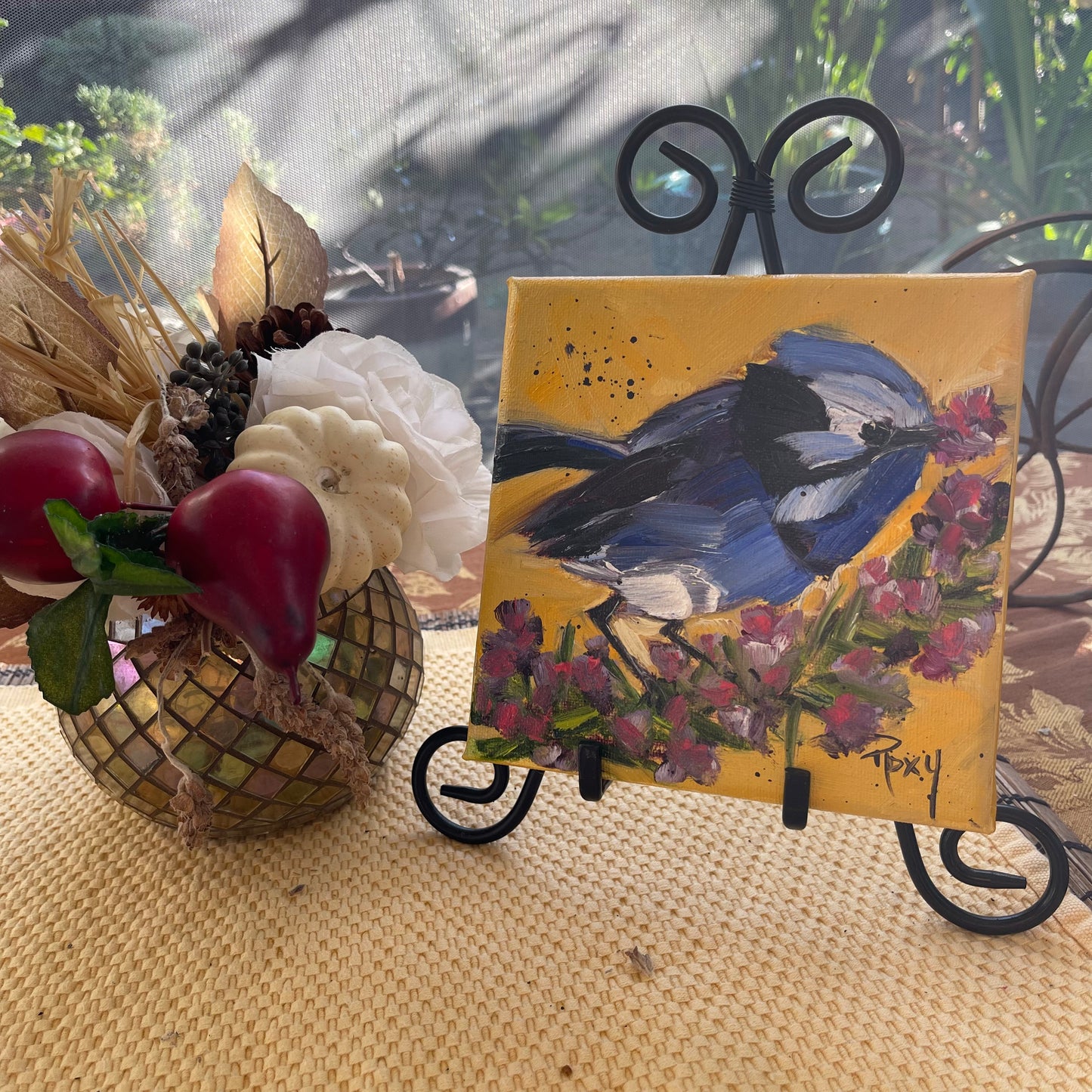 Splendid Fairy Wren with Rosemary