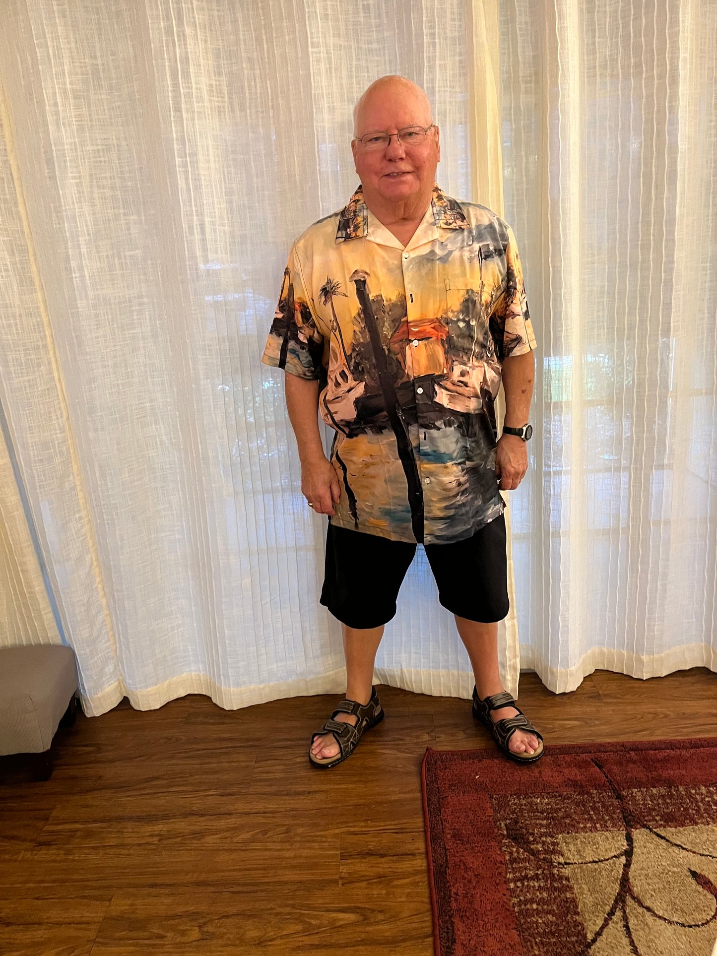 Jeanne's Harbour (Veleros) Camisa hawaiana para hombre