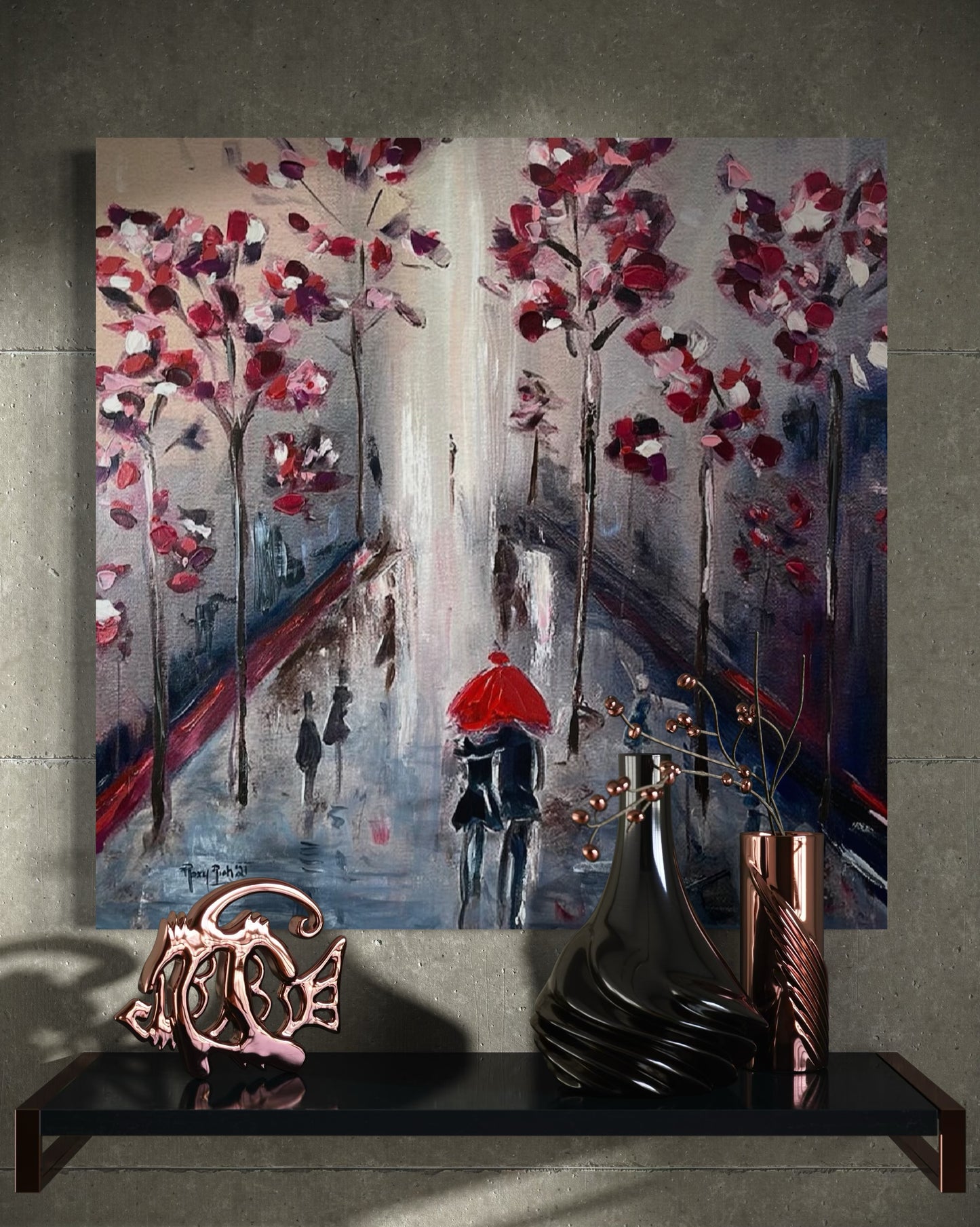 Se promener à Paris 30 x 30 Impression Giclée Embellie