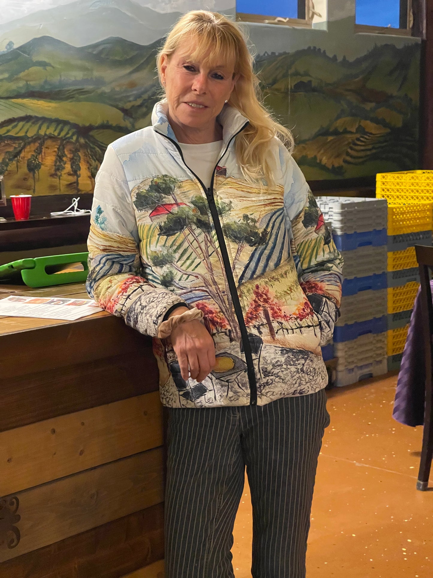 Women's Puffer Jacket - View from the Patio-GBV