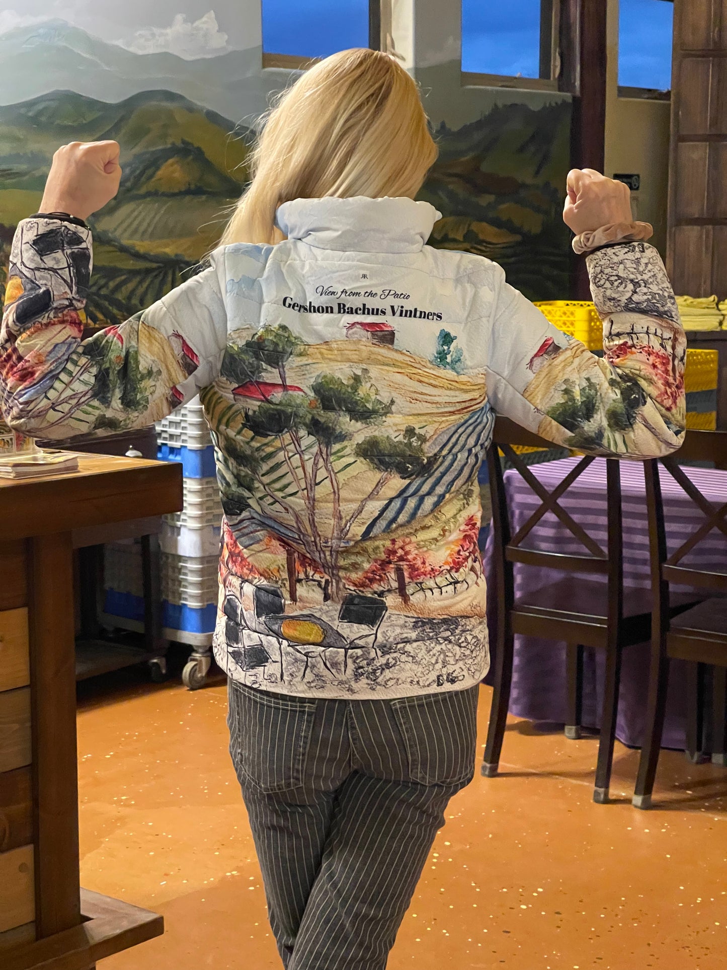 Women's Puffer Jacket - View from the Patio-GBV