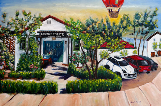 RESERVED:  Lorenzi Estate Tasting Room 2024 Original Oil Painting 24 x 36 X 1.5