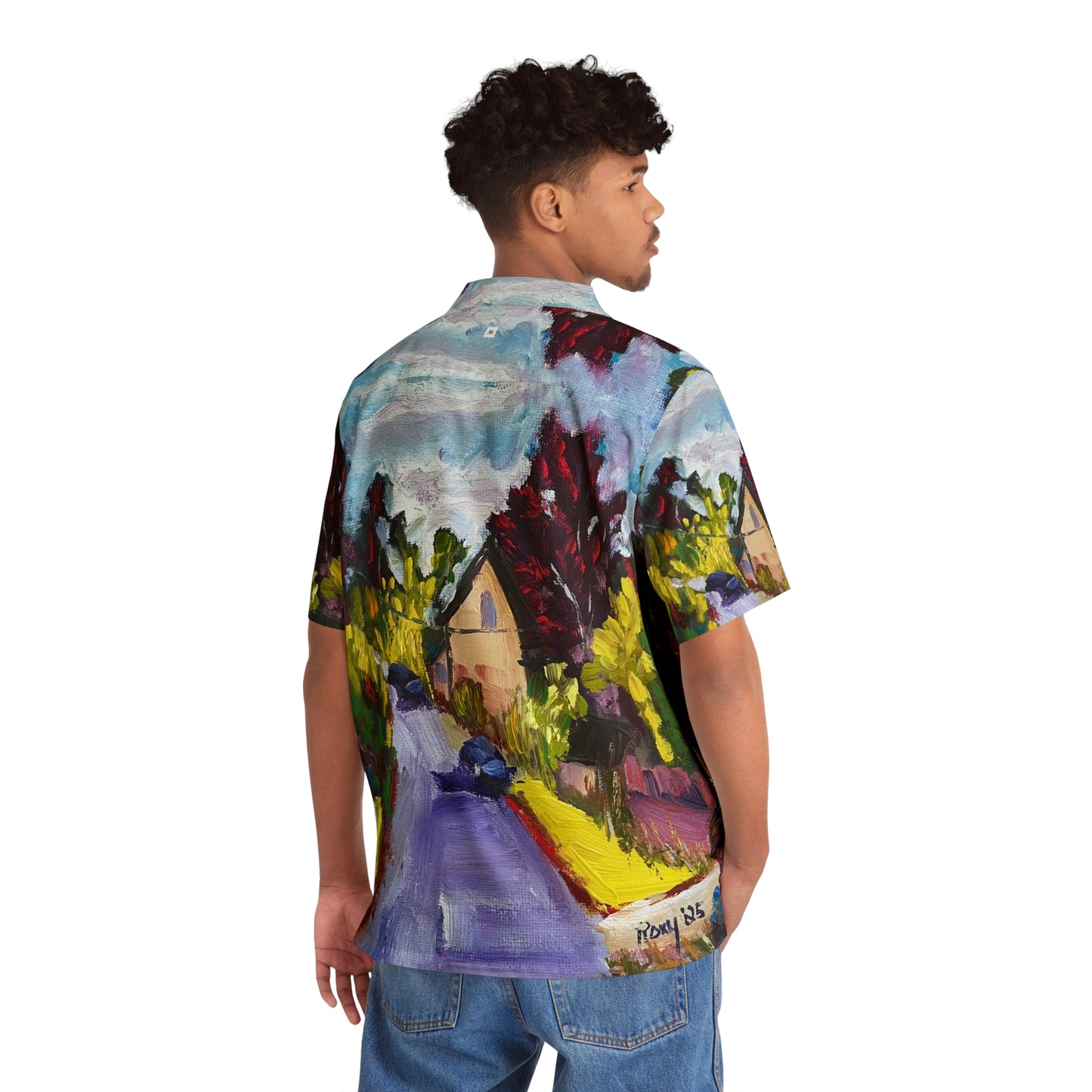 Men's Hawaiian Shirt- Passing Through Whitney-Cotswolds