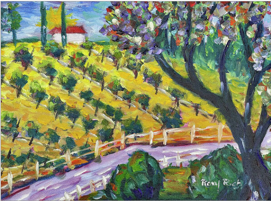 Rancho California Road-Original Oil Landscape Painting 9 x 12 Framed