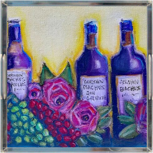 GBV Vin et Roses (#2)- Plateau Acrylique Carré