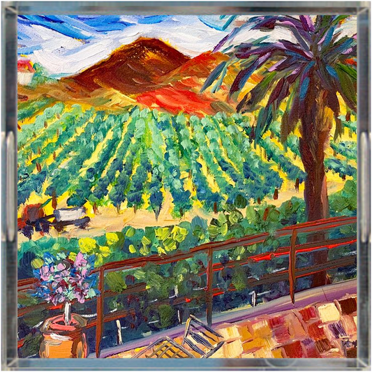 Vineyard View Chapin Winery Acrylic Tray