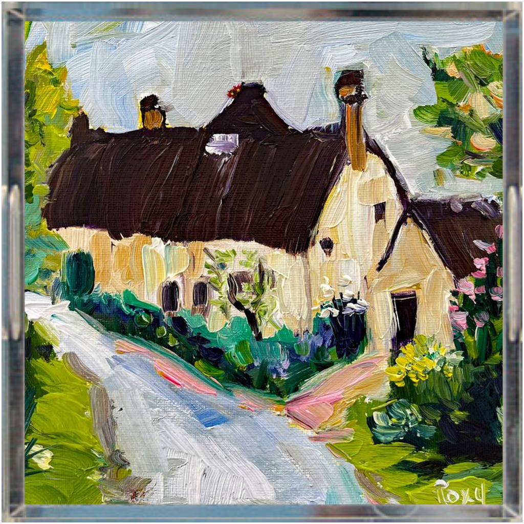 Charming Hideaway- Cotswolds Acrylic Tray Square