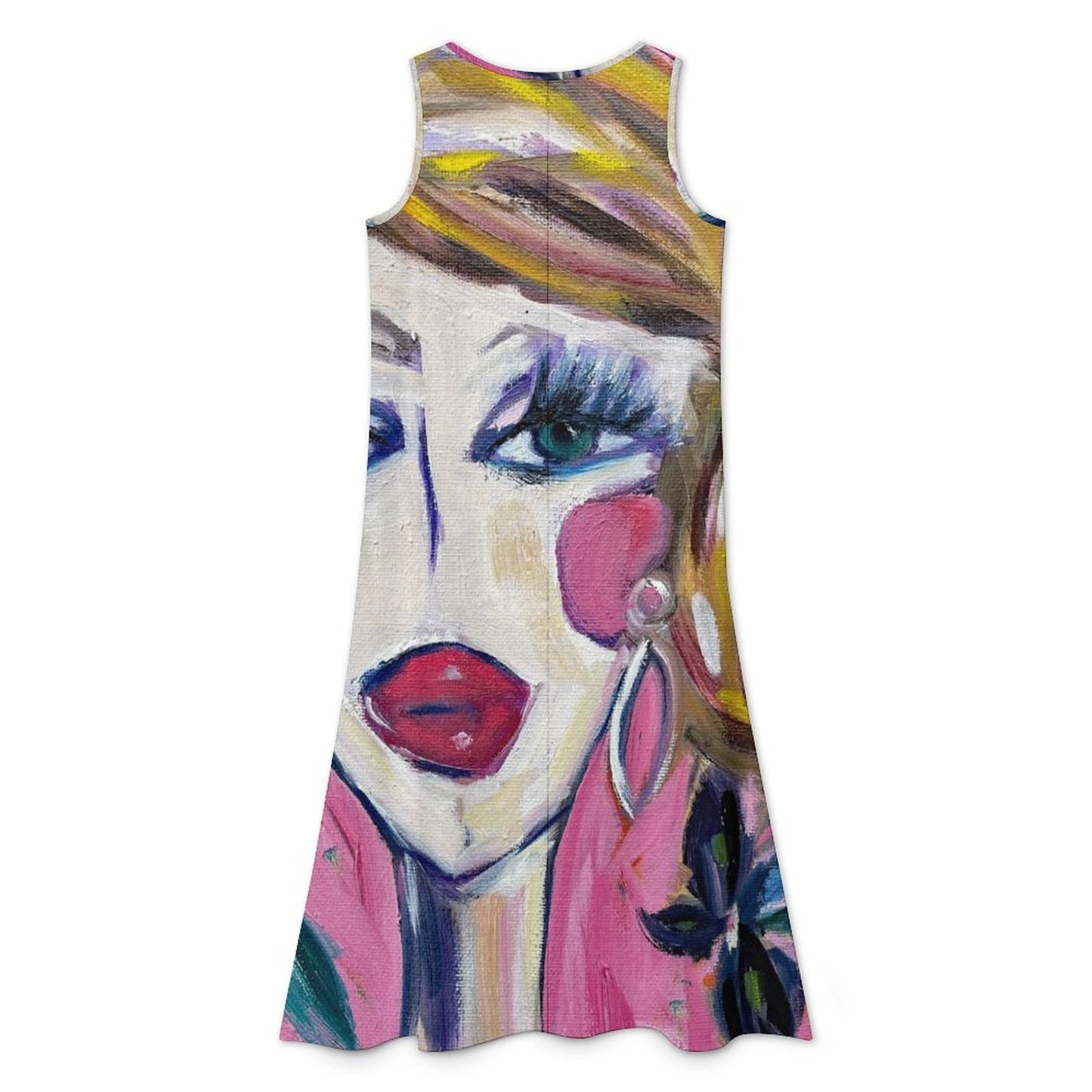 Design Sleeveless High-Low Hem Dress