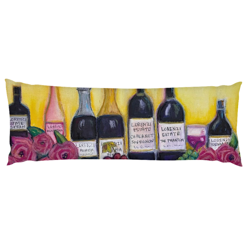 Almohada larga Lorenzi Estate Vino y Rosas