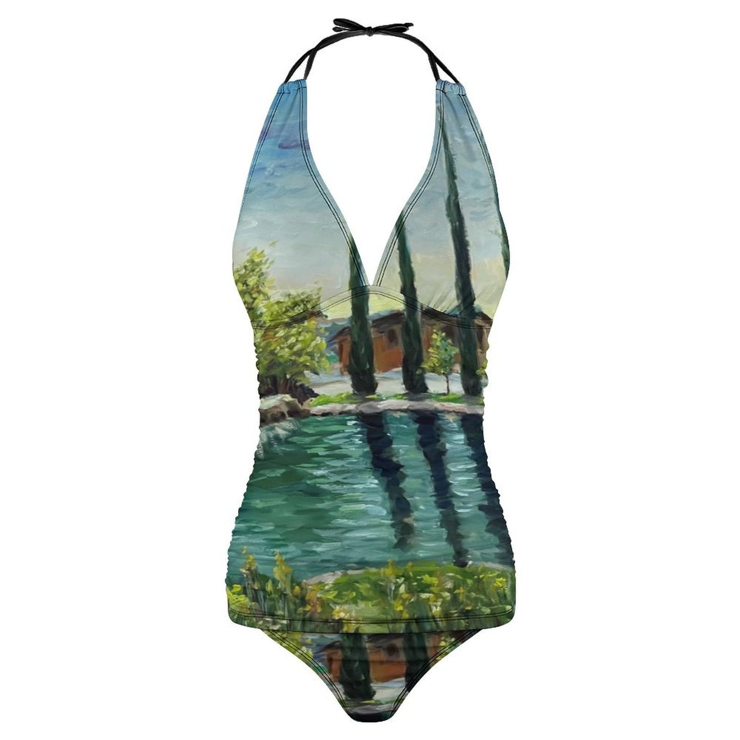 The Pond at Gershon Bachus Vintners Slim Fit Tankini Split Swimsuit
