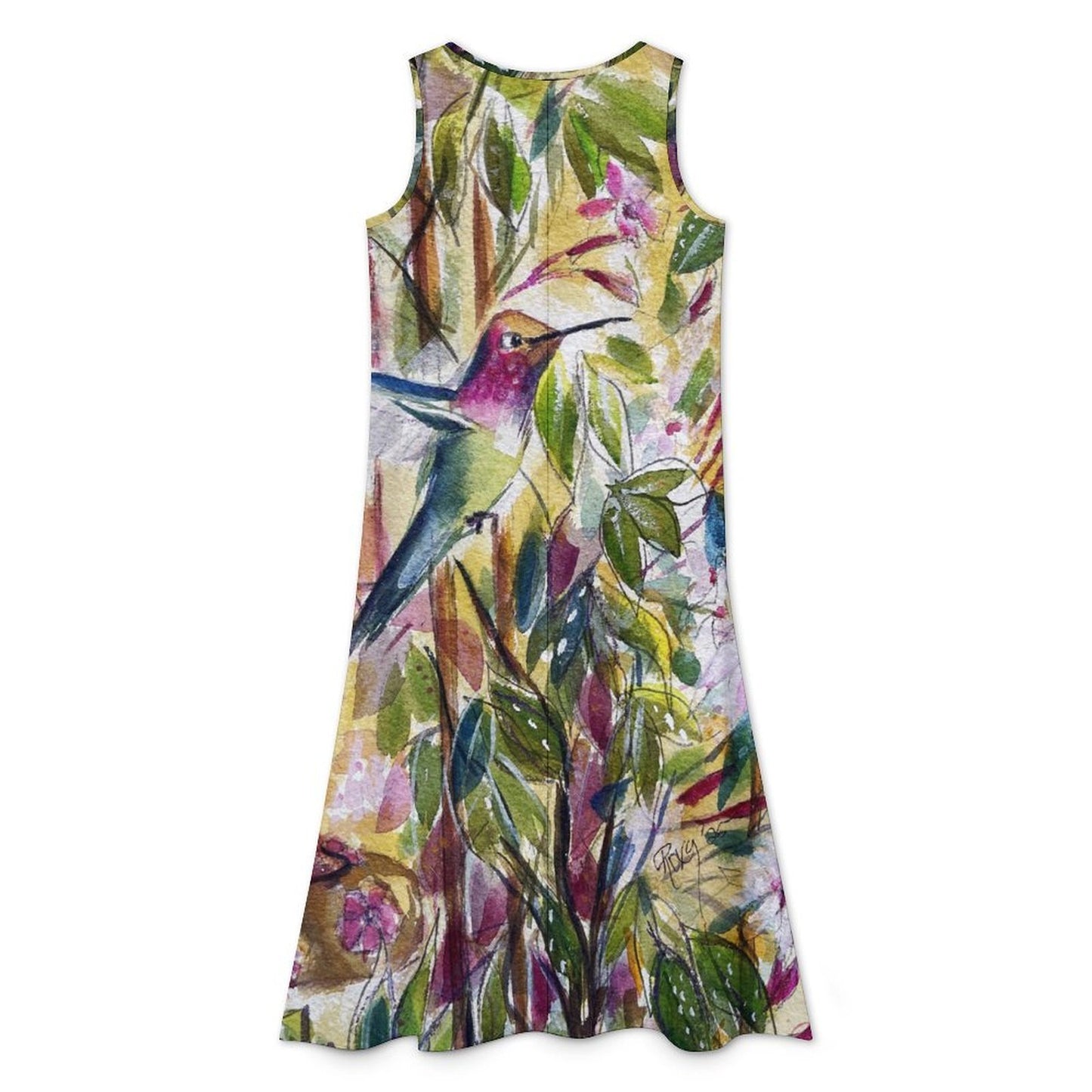 Hummingbird by the Jasmine Asymmetrical Dress Sleeveless High-Low Hem Dress
