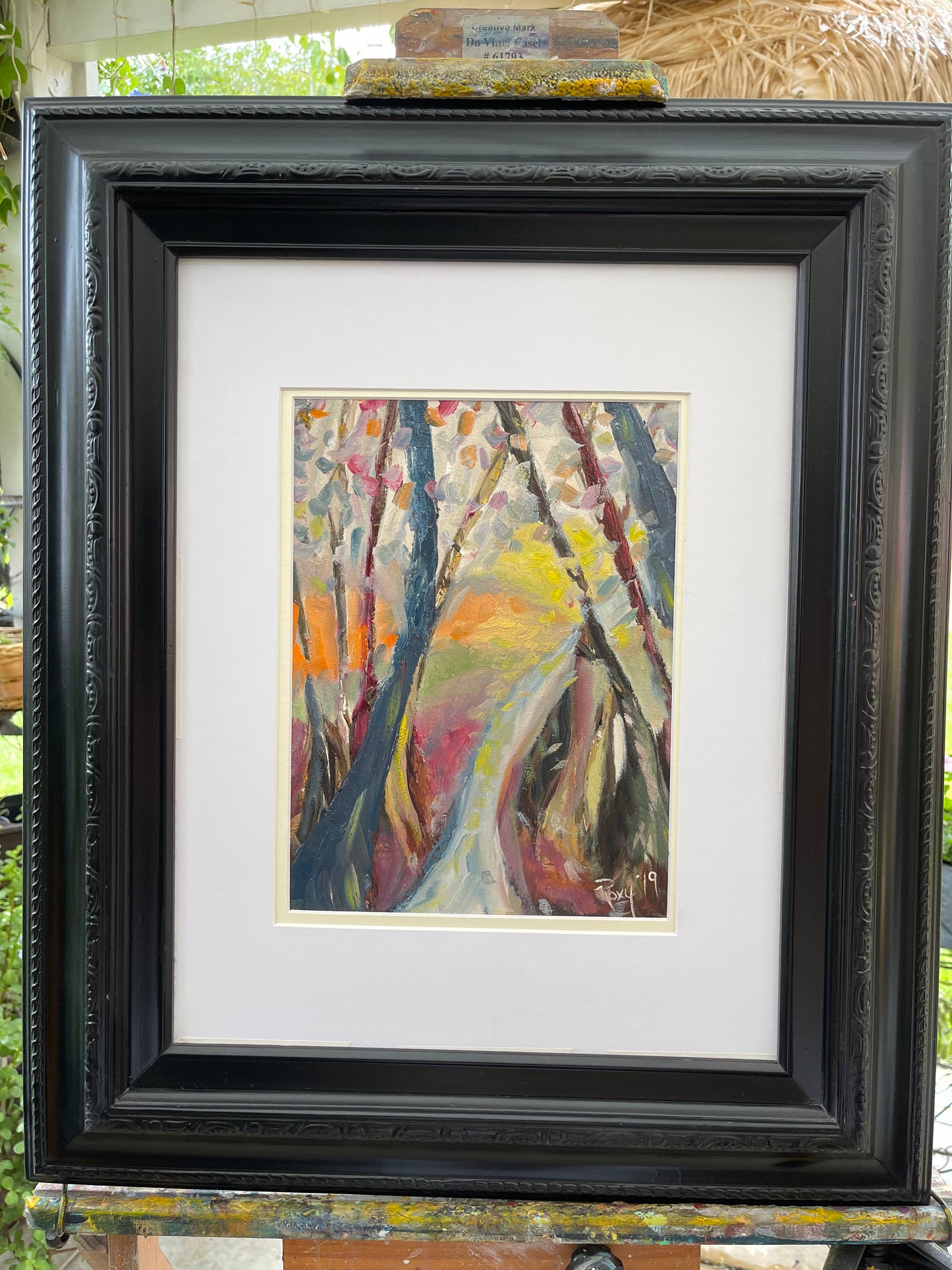 Autumn Lane Impression-Cotswolds Original Oil Landscape Painting Framed
