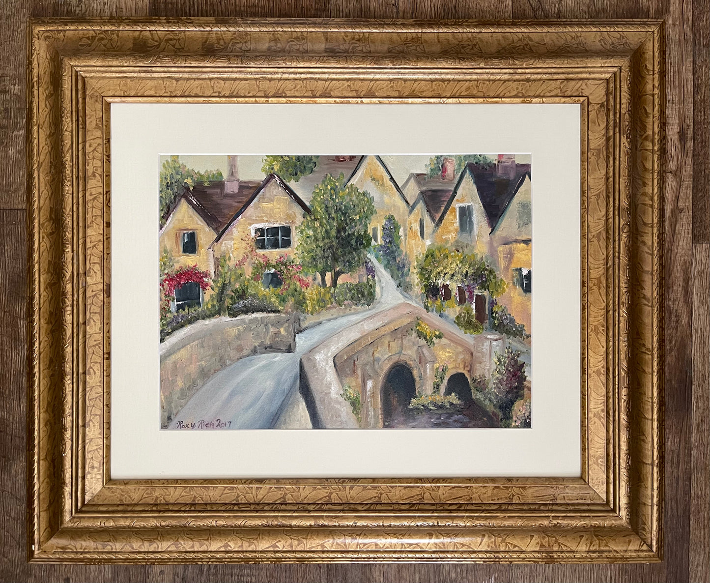 Castle Combe-Original Cotswold Oil Painting Framed