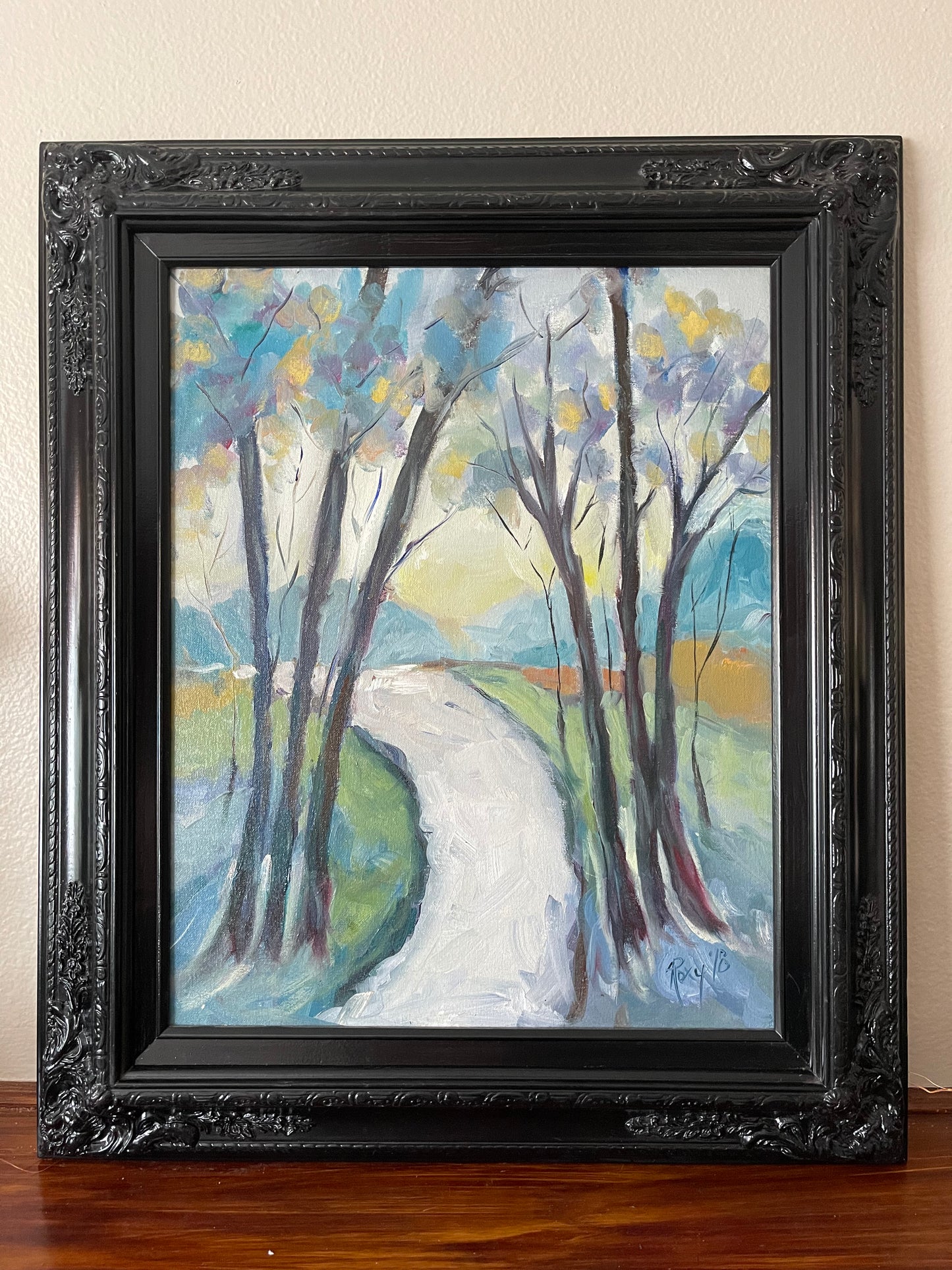 Pleasant Woods Original Oil Landscape Painting Framed