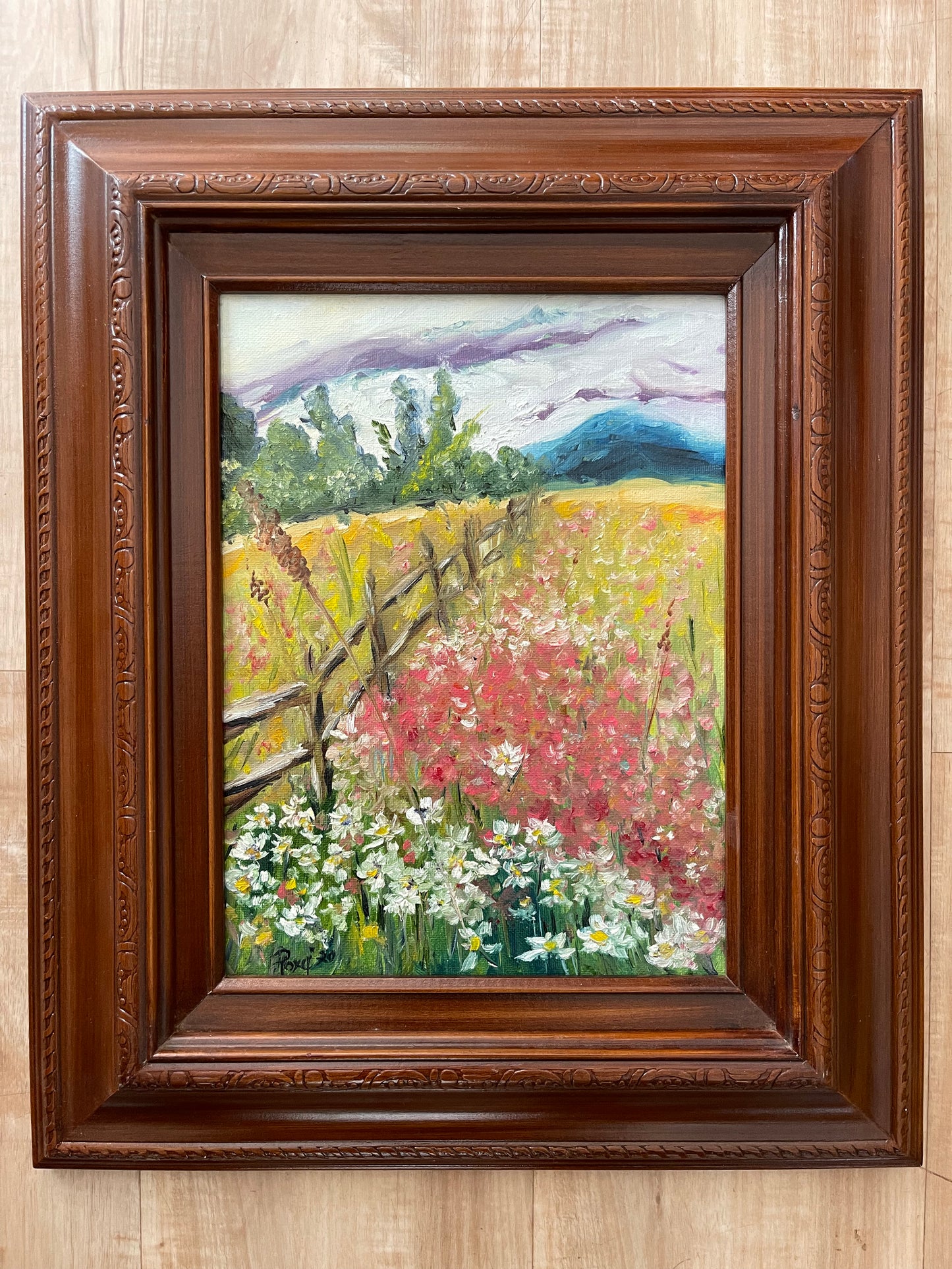 French Countryside-Original Oil Landscape Painting Framed
