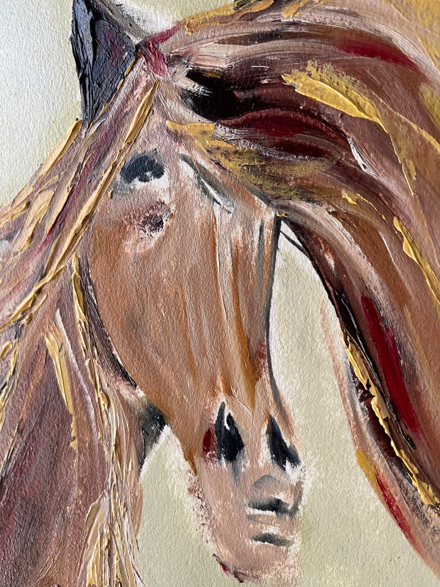 Blondie-Original Oil Horse Painting Framed