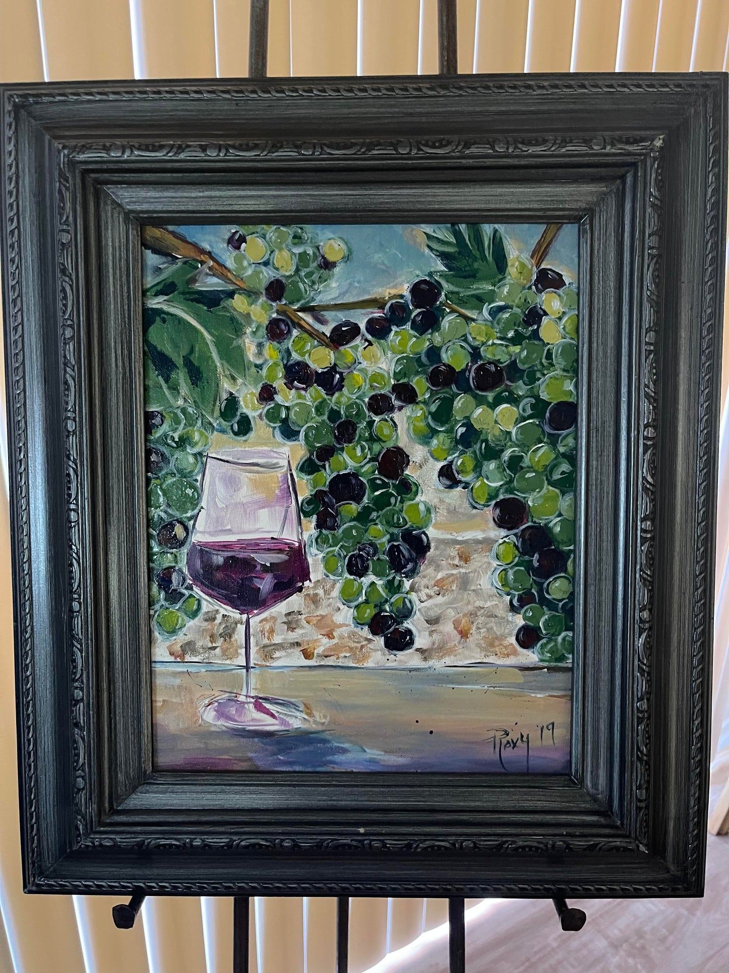 Summer Grapes Original Acrylic Painting Framed