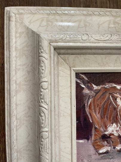 Toulouse Tabby-Original Oil Painting Striped Tabby Kitten Framed