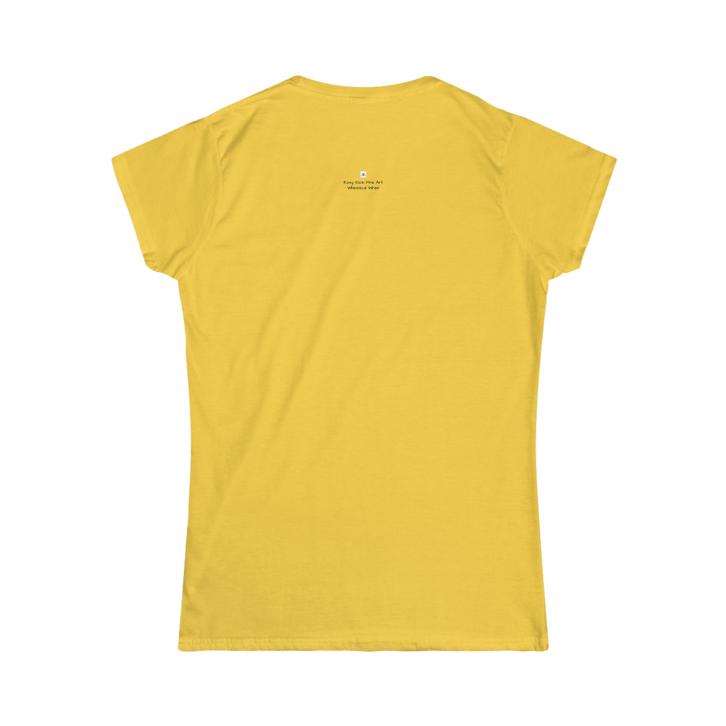 Whimsical Wren Bird T-shirt semi-ajusté Softstyle pour femmes