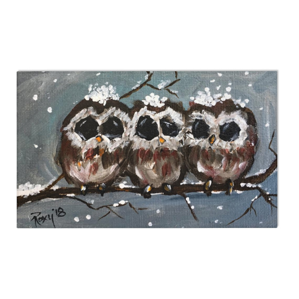 Who, Us? Three Baby Owls Area Rug