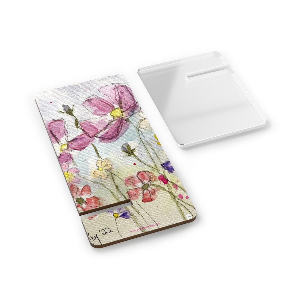 Pink Cosmos painting Phone Stand