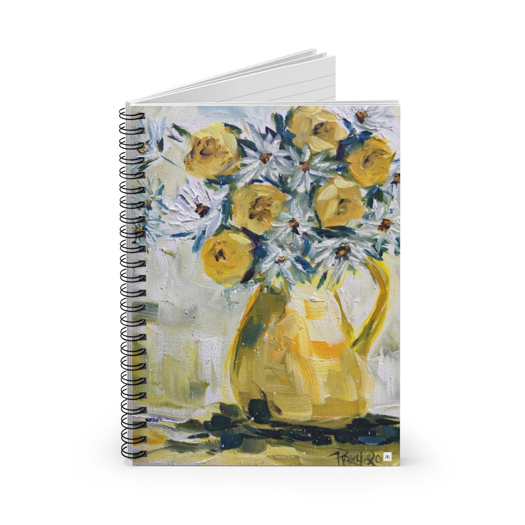 "Yellow Roses & Daisies" Spiral Notebook