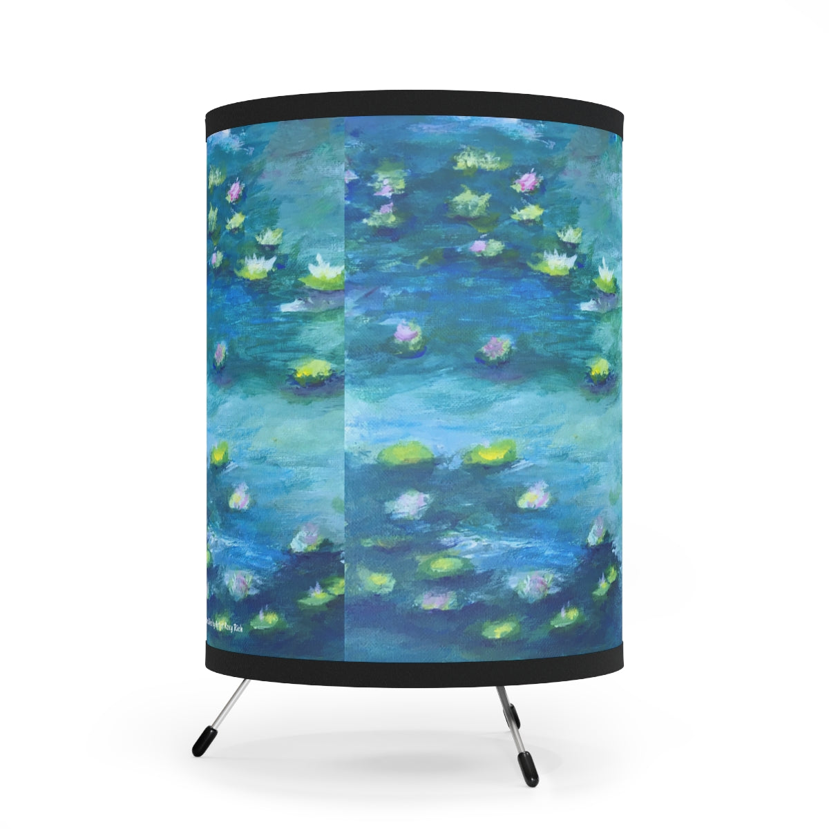 Water Lilies  Tripod Lamp